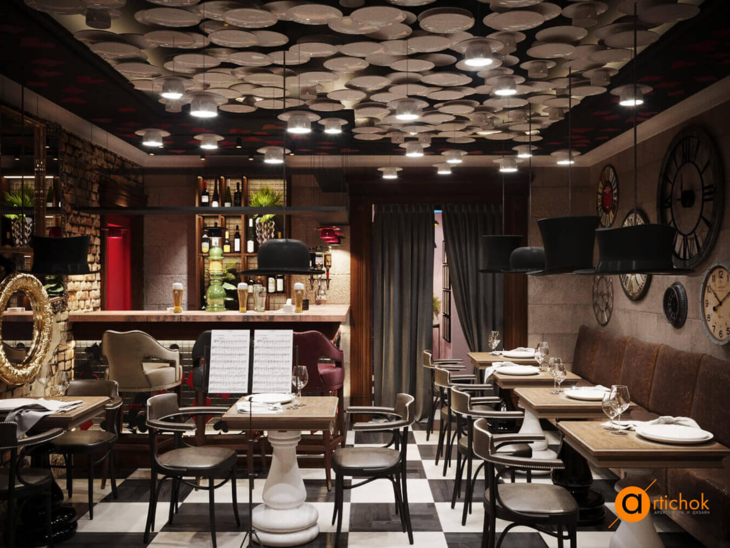 Общественный интерьер Cafe Leclerk