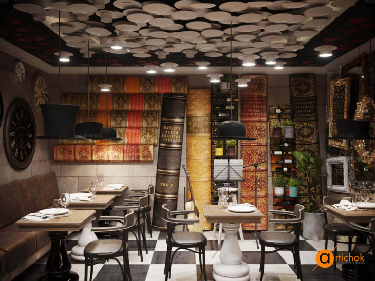 Общественный интерьер Cafe Leclerk
