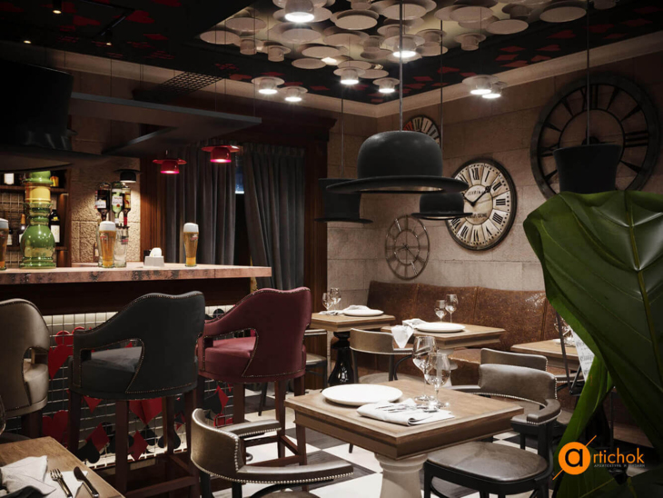 Общественный интерьер Cafe Leclerk