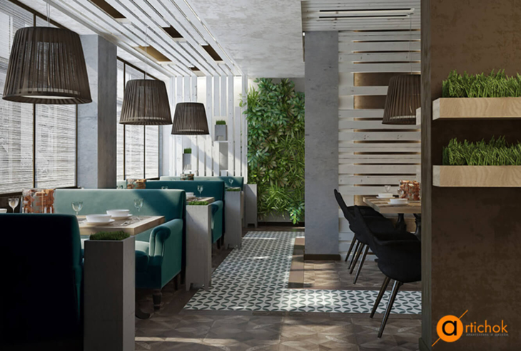 Interior Mint Cafe