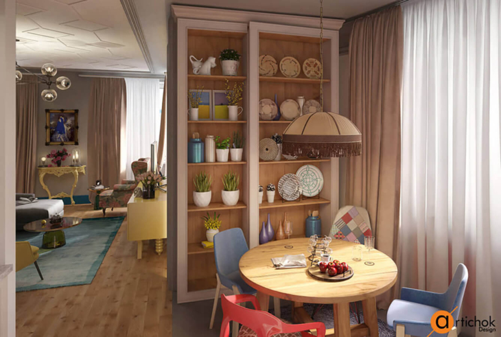 Apartment design. Colorful experiment