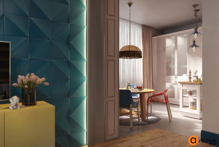Apartment design. Colorful experiment