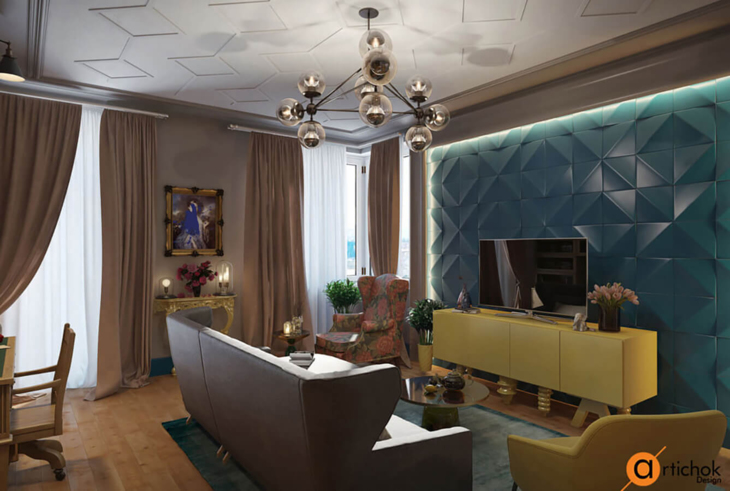 Apartment design. Colorful experiment